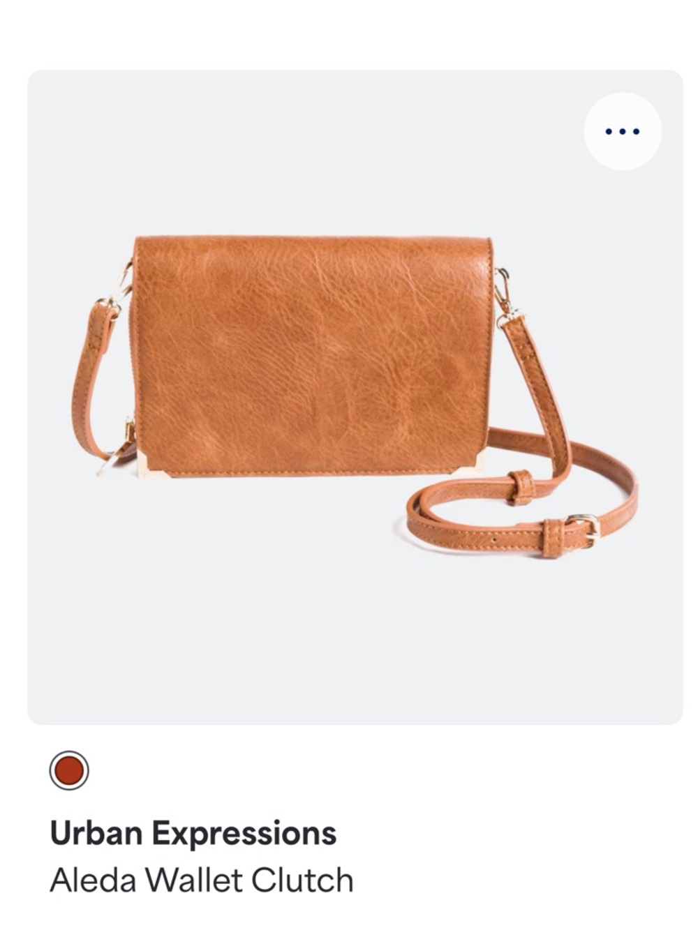 Urban Expressions Tan Crossbody Wallet Clutch